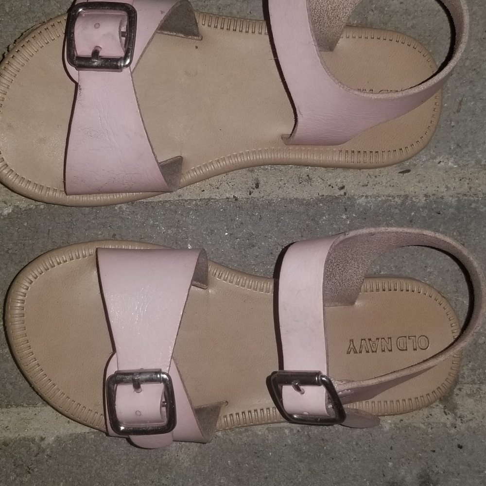 Girls Pink double buckle Old Navy Sandals
